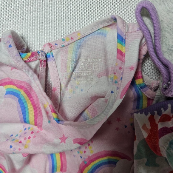 Girls Kids 5 Piece Outfit Rainbow Ice Cream Zoo Dinosaur Stripes Size 18M - Picture 4 of 4